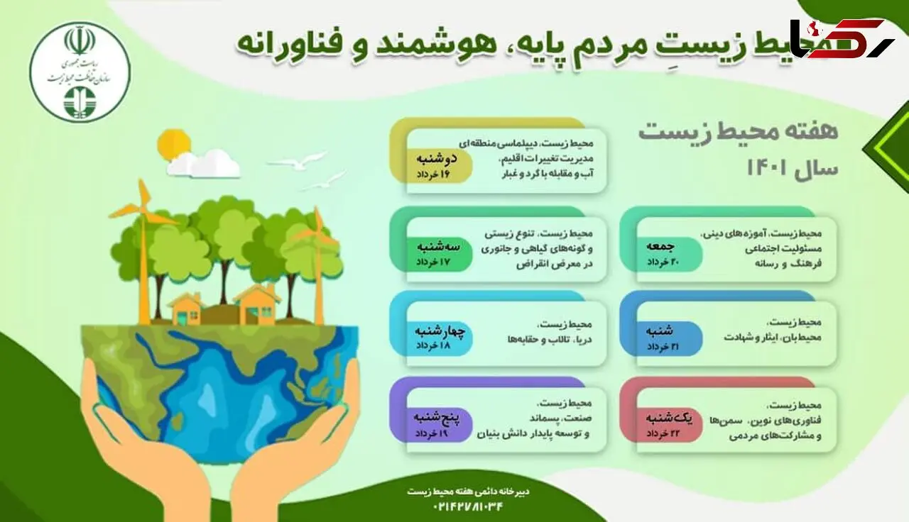 برگزاری هفته محیط زیست از ۱۶ الی ۲۲خرداد با ۳۰ برنامه متنوع در گیلان