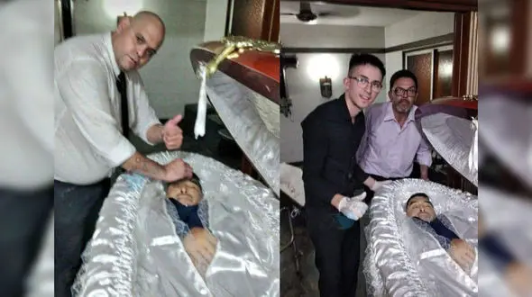 عکس / سلفی بیشرمانه با جسد مارادونا در پزشکی قانونی / همه اخراج شدند