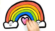 فیلم نقاشی رنگین کمان ساده و زیبا برای کودکان
