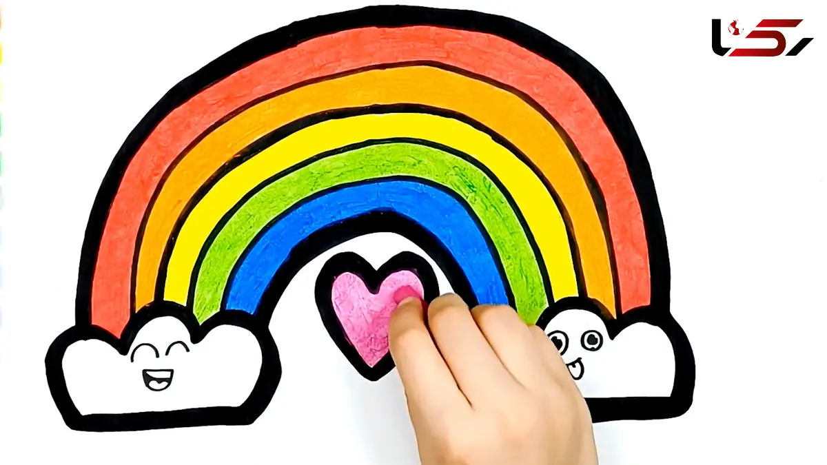 فیلم نقاشی رنگین کمان ساده و زیبا برای کودکان