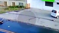 راننده دیوانه ای که موتورسوار را کشت و فرار کرد + فیلم
