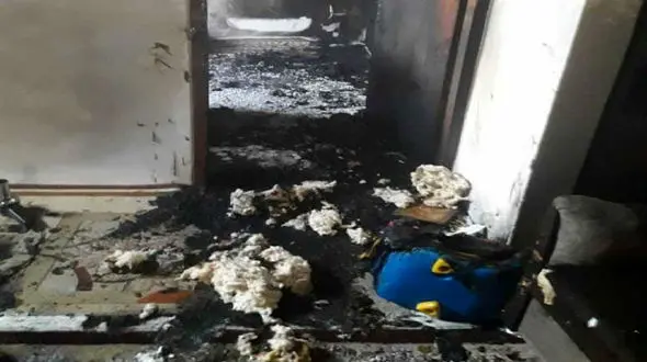  زنده زنده سوختن مادر و فرزند ساروی  + عکس 