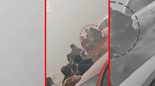 فیلم لحظه وحشت در کرکوک / سیل جان نوزاد و یک مرد را گرفت