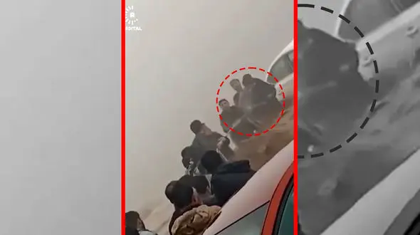 فیلم لحظه وحشت در کرکوک / سیل جان نوزاد و یک مرد را گرفت