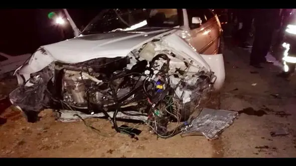 یک کشته و 14 زخمی در تصادف زنجیره‌ای در محور خرامه+عکس