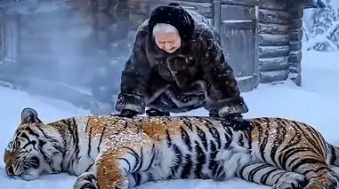 فیلم وفاداری باورنکردنی ببر به انسان