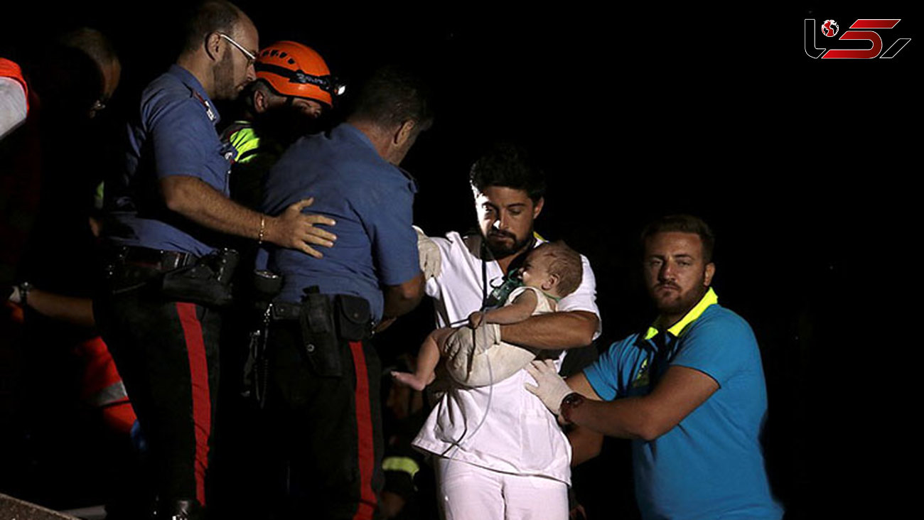  جدال با مرگ نوزاد 7 ماهه با آوار زلزله ایتالیا+ عکس های وحشتناک
