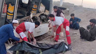 واژگونی اتوبوس در محور ریگان - ایرانشهر 28 فوتی و مصدوم برجا گذاشت