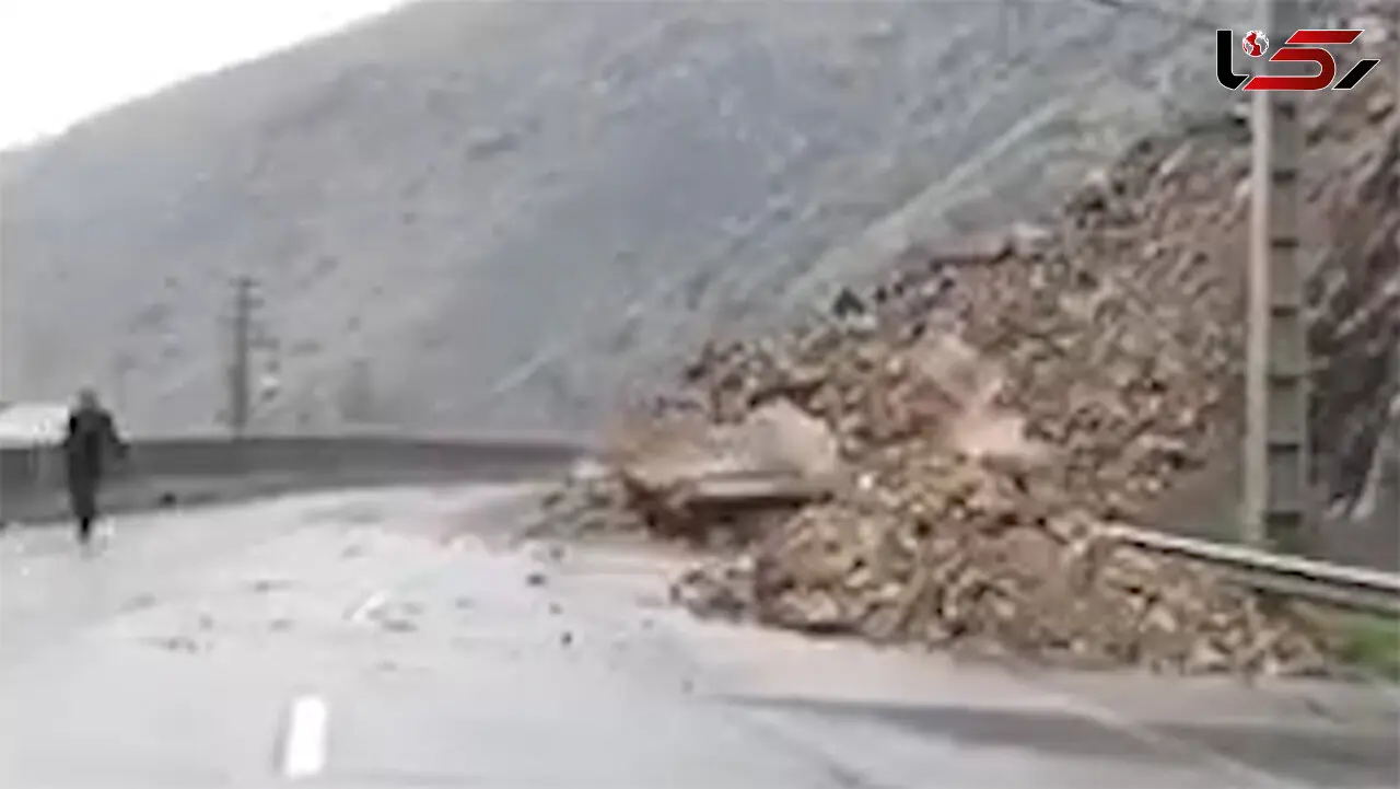 ریزش کوه خونین در شمیرانات تهران + فیلم
