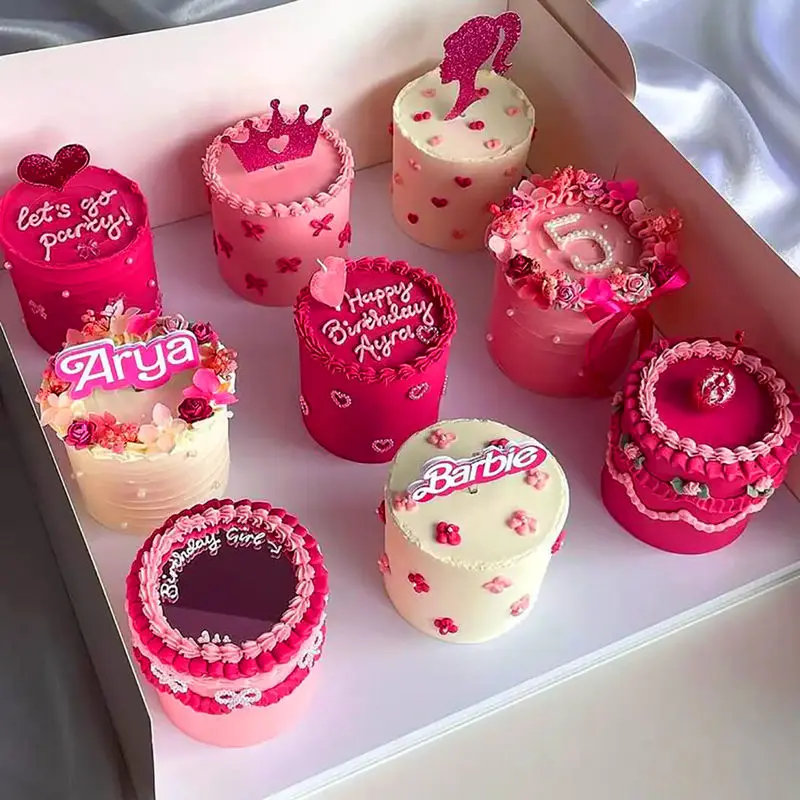 عکس زیبای کیک تولد صورتی دخترانه