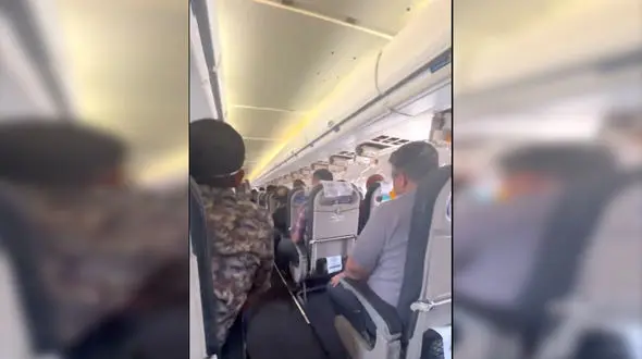 فیلم وحشت در پرواز تهران مشهد ! / ترس مسافران روی صندلی هایشان را ببینید!