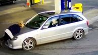 حادثه ناگواری که برای یک زن در پمپ بنزین رخ داد + فیلم لحظه حادثه