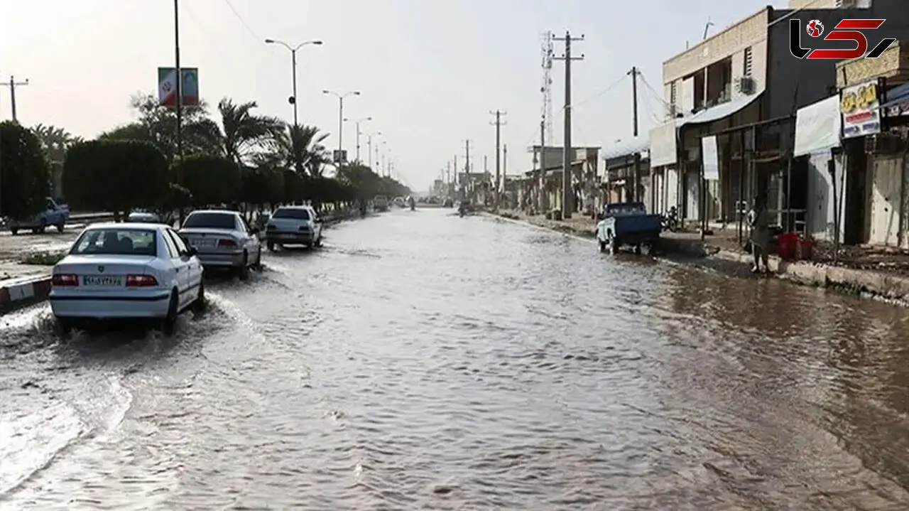 فیلم ورودی شهر زرند کرمان در سیل