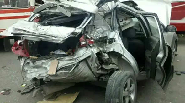 داخل این ماشین مچاله یک پسرجوان کشته شد + تصاویر 