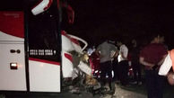 تصادف اتوبوس مسافربری باخودرو حمل بتن در محور الشتر- خرم‌آباد