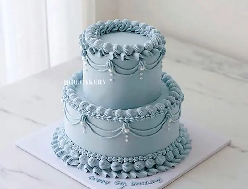 کیک دو طبقه عروسی مدل جدید
