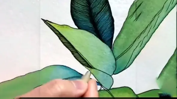 ظرافت نقاشی روی برگ + فیلم 