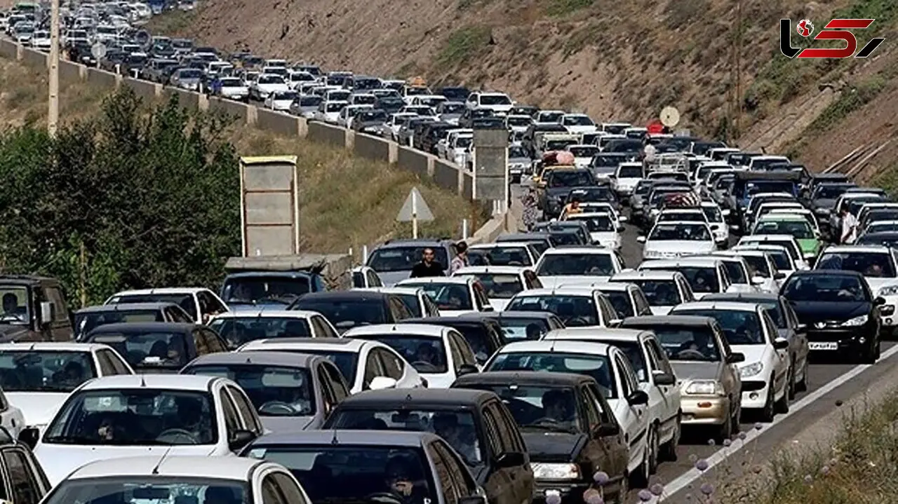 فیلم ترافیک سنگین در محور چالوس و آزادراه تهران - شمال