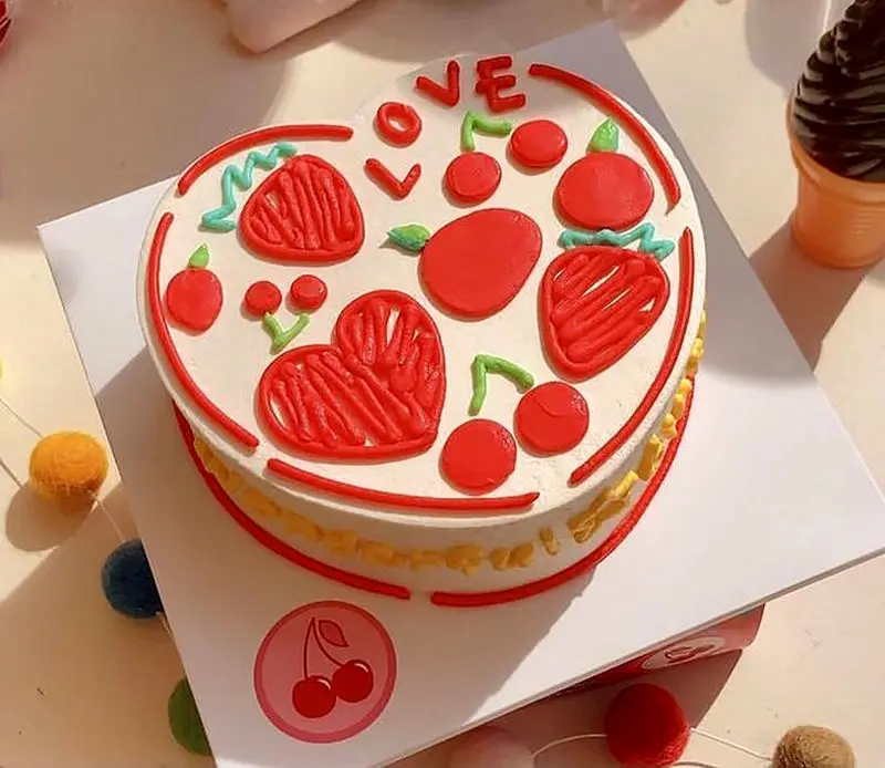 عکس کیک قلبی شکلاتی