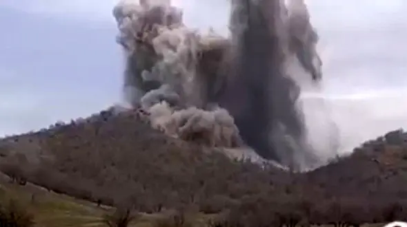 انفجار در جنگل زاگرس + فیلم