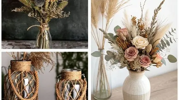 دکور زیبا با گل خشک: ماندگاری طولانی و بدون رنگ‌ پریدگی 