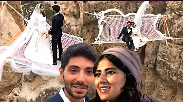 گفتگو هیجانی با نترس ترین عروس و داماد ایرانی + فیلم