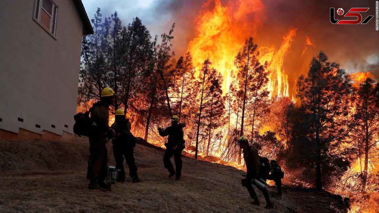 ویلای کیم کارداشیان در خطر آتش سوزی کالیفرنیا! /او آتش نشان خصوصی استخدام کرد