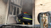 آتش سوزی اتاقک در پشت بام خانه مسکونی در شیراز 