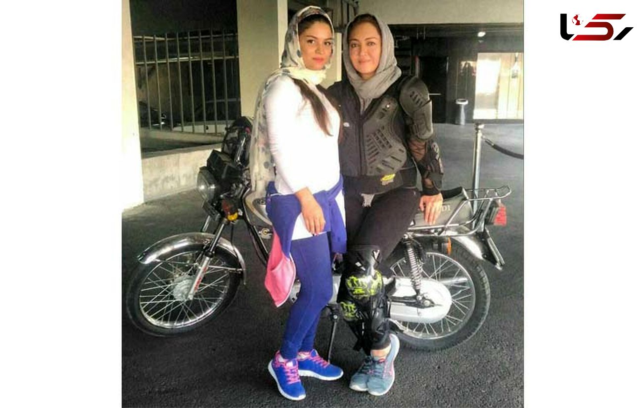 ستاره زن سینمای ایران در حال موتورسواری شکار لنز عکاسان شد +عکس