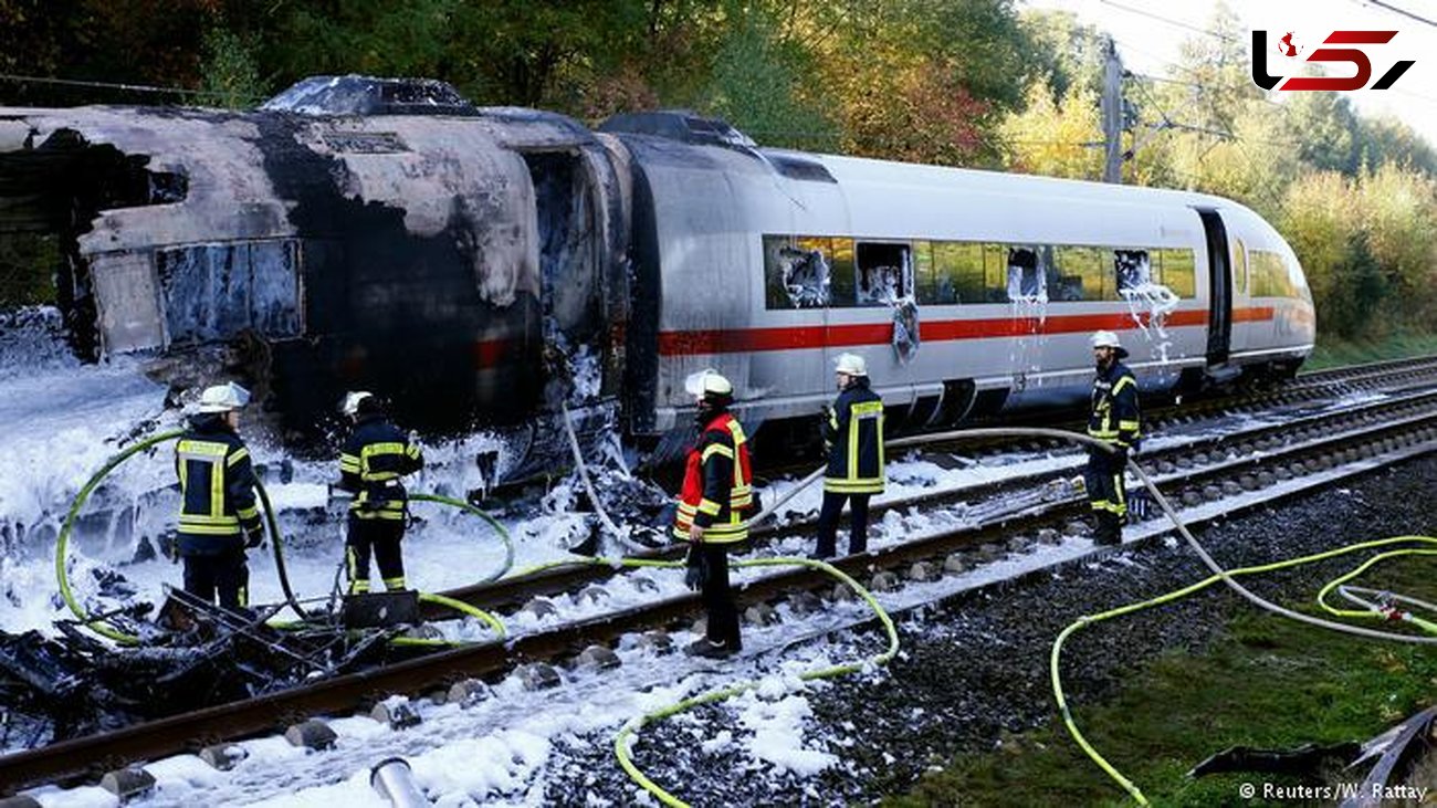  آتش‌سوزی قطار سریع‌السیر در آلمان به خیر گذشت