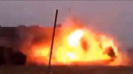 لحظه انفجار یک داعشی انتحاری در حمله نیروهای عراقی به موصل + فیلم 