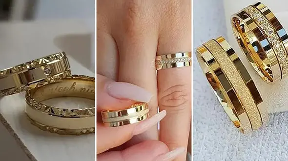 مدل های ست مردانه و زنانه حلقه طلا + عکس