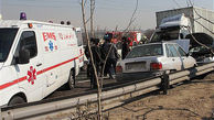 تصادف زنجیره ای مرگبار در جاده زنجان