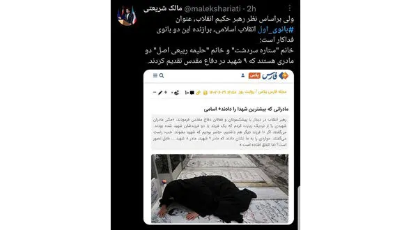 فیلم کره ای زیاد نبینید ! / این 2 مادر شهید بانوی اول انقلاب هستند