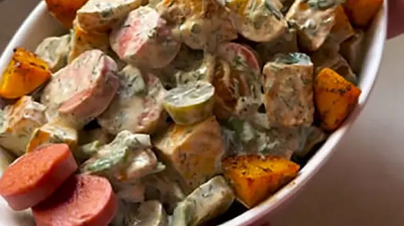 طرز تهیه سالاد کارتوفل پیش غذای آلمانی + فیلم