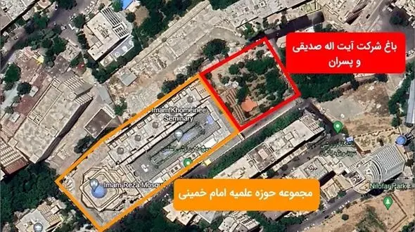 افشای حقایقی تازه از حوزه کاظم صدیقی و باغ ۱۰۰۰ میلیاردی/ نقشه‌های ماهواره‌ای و ماجرای عجیب نابودی درختان ازگل + فیلم