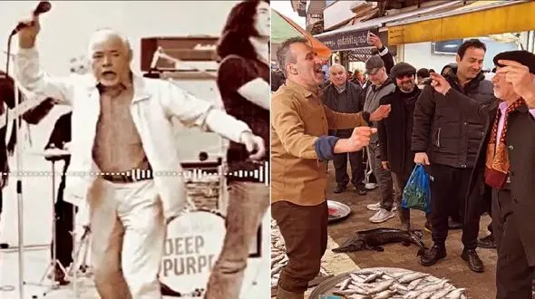 فیلم / صادق بوقی باز بازار رشت را به رقص انداخت ! /  آواز شاد کنار رفیق نابش !