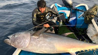 رکورد صید ماهی 132 کیلویی + عکس