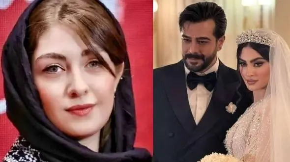 فیلم جدید از مراسم باشکوه مریم مومن  و حضور پررنگ الیکا ناصری به عنوان مهمان ویژه  / اقا داماد هم هستند