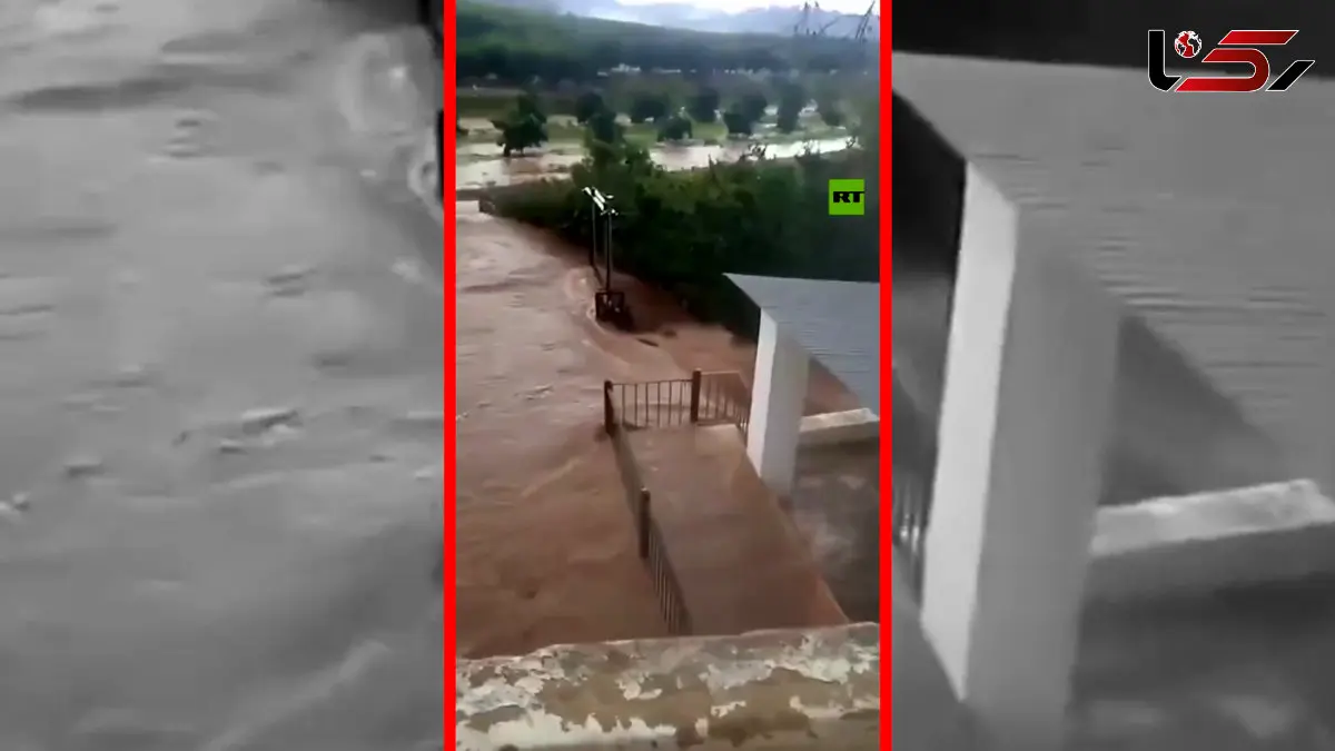 فیلم سیل شدید در جنوب اسپانیا با یک کشته