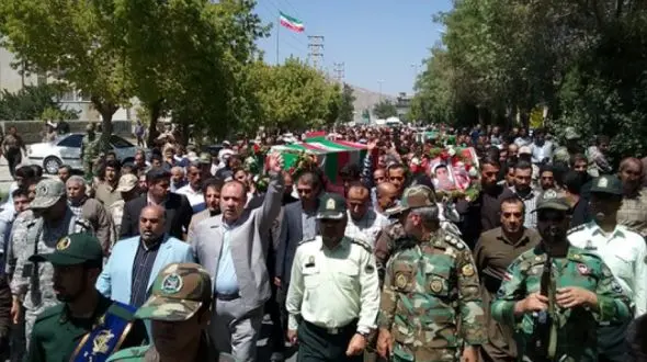  تشییع پیکر شهدای عملیات تروریستی شهرستان مریوان + تصاویر 