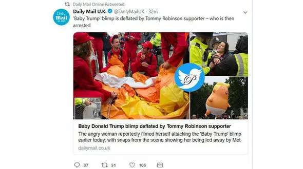 بچه ترامپ لندن را به هم ریخت! +عکس