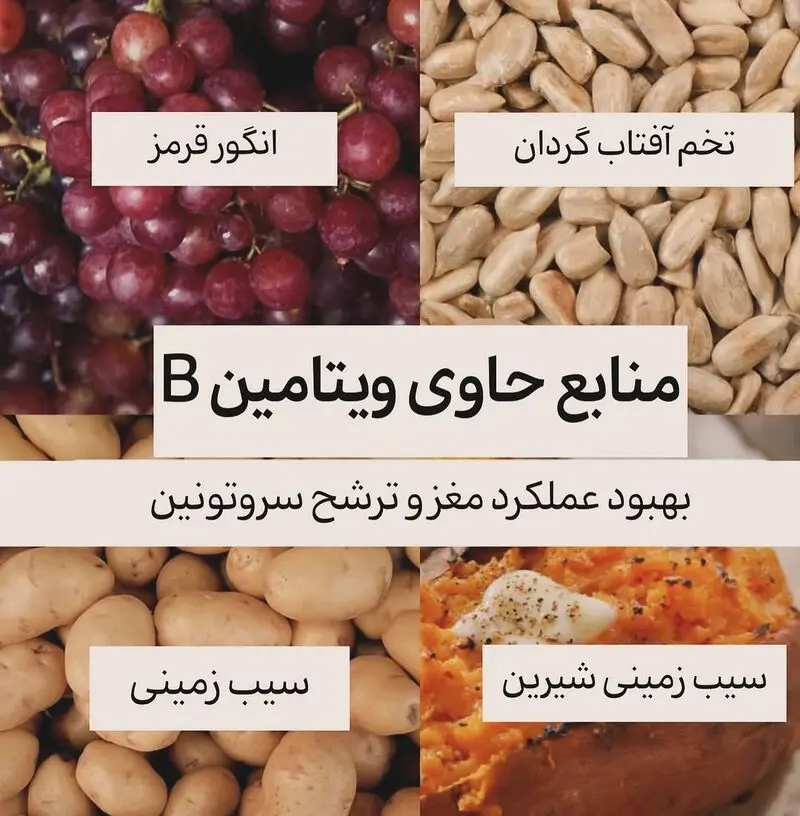 منابع حاوی ویتامین ب