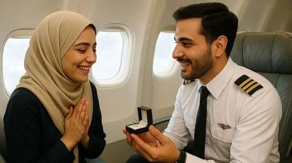 فیلم / خلبان ایرانی هواپیما رو سپرد دست کمکش و  رمانتیک از خانم مسافر صندلی شماره 1 خواستگاری کرد ...