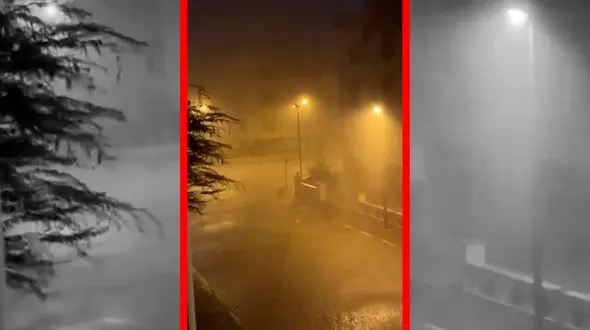 فیلم بارندگی سنگین شب گذشته در کیش