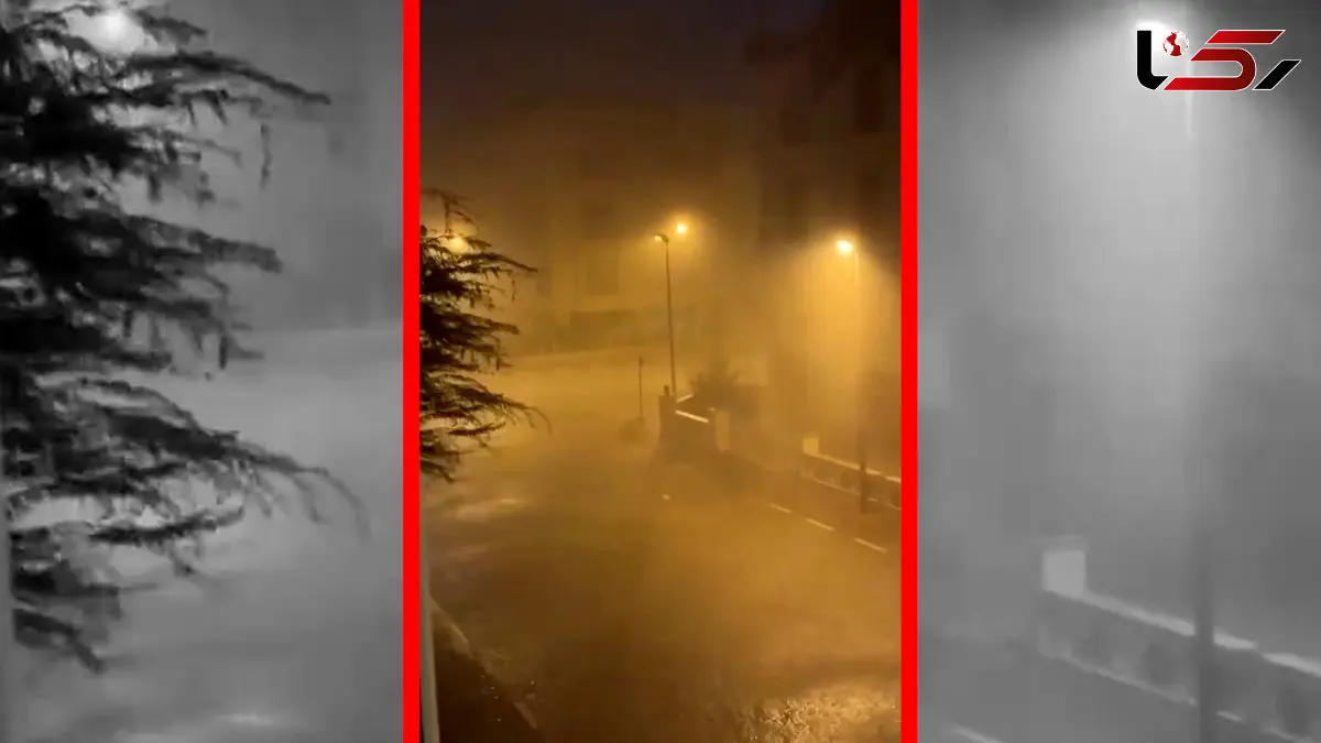 فیلم بارندگی سنگین شب گذشته در کیش
