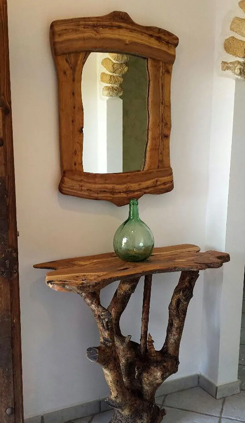 آینه کنسول چوبی جدید