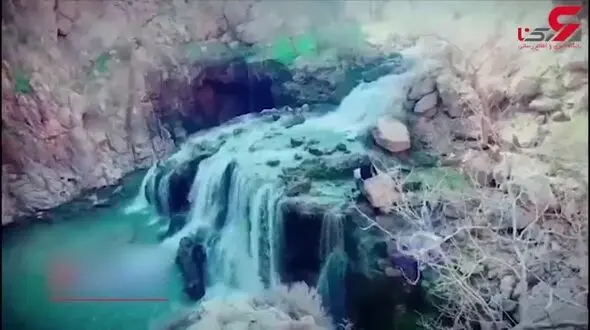 آبشار زیبا در دل طبیعت روستای "آب بید بوان" + فیلم