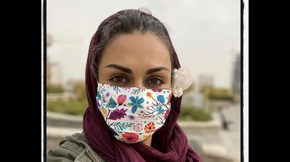 ماسک متفاوت و شاد خانم بازیگر + عکس 