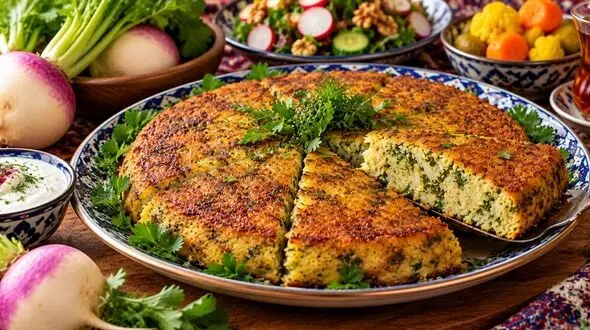 طرز تهیه کوکو شلغم